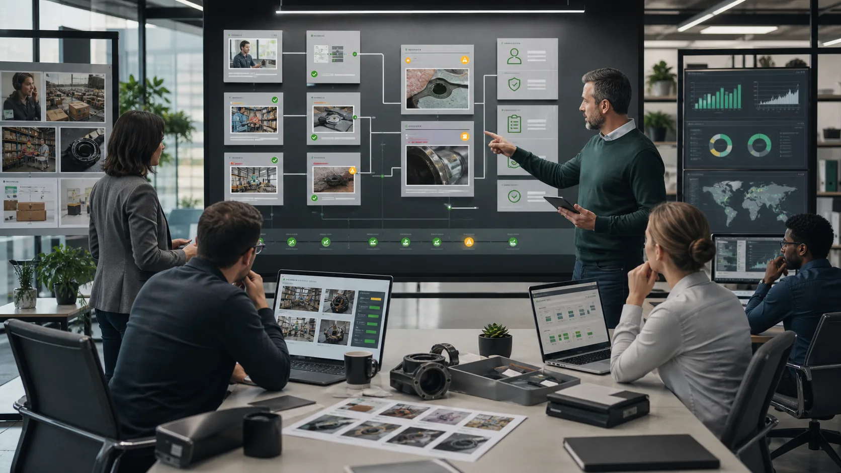 Quality customer operations and finance teams reviewing governed customer complaint root cause AI with CAPA evidence recovery approvals and audit trails