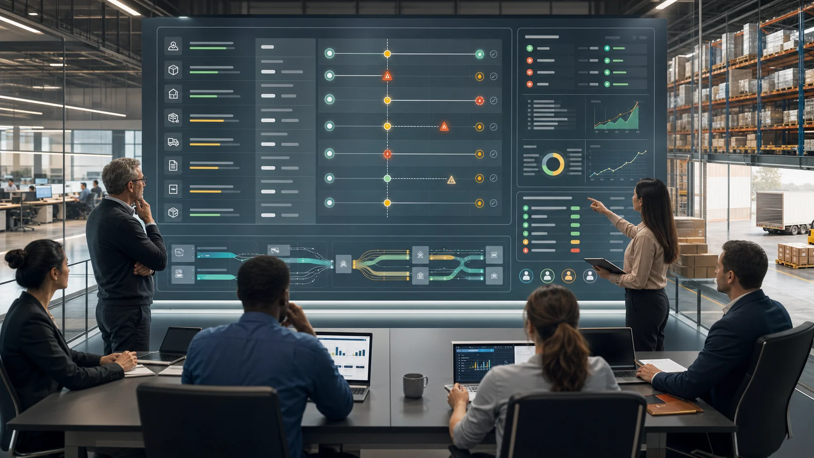 Order operations sales supply chain finance warehouse and customer service reviewers using governed AI to review customer promise variance allocation delivery credit and approval evidence