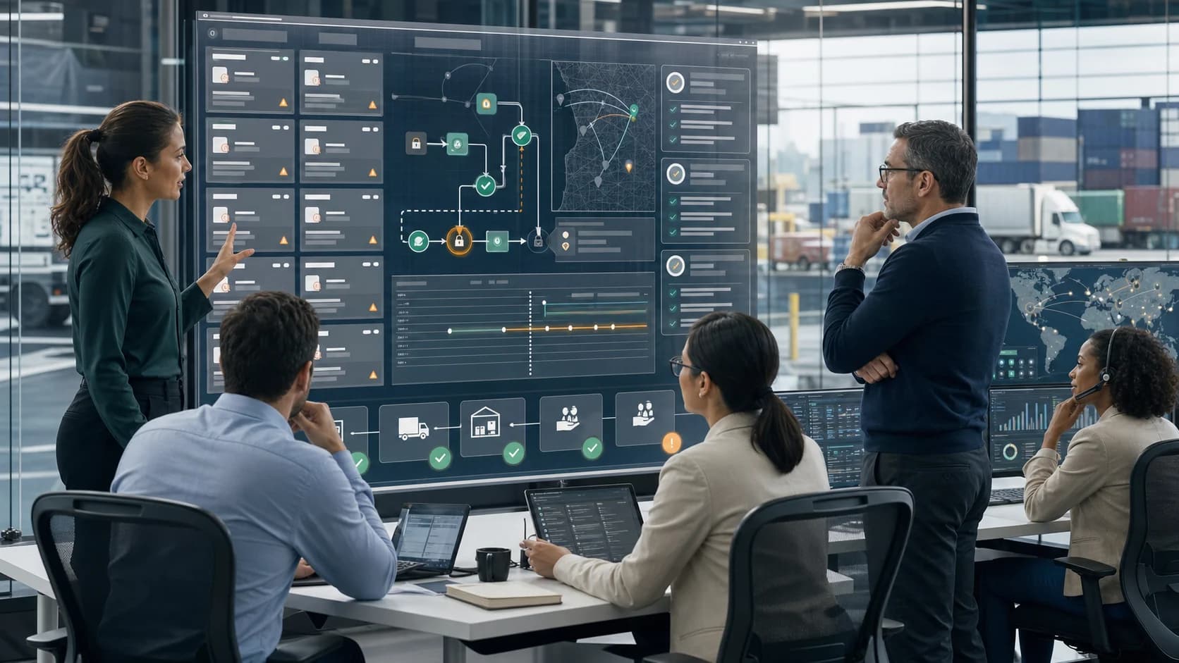 Order operations logistics warehouse and customer service reviewers using governed delivery cutoff escalation AI to review late orders route cutoff risk approval gates and audit evidence