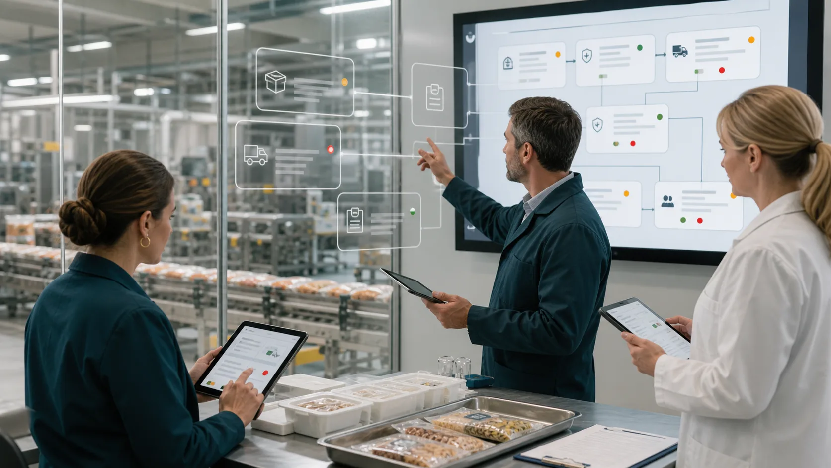 Food manufacturing quality operations compliance and customer service reviewers using governed recall evidence packet AI to review lot traceability supplier proof customer notification approvals and audit evidence