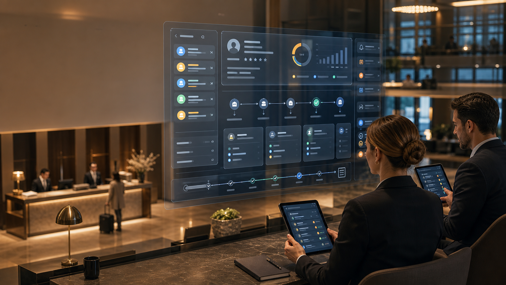 Governed OPAG AI agent preparing hotel service-recovery compensation approval packets with guest complaint context, room status, escalation rules, and audit trails